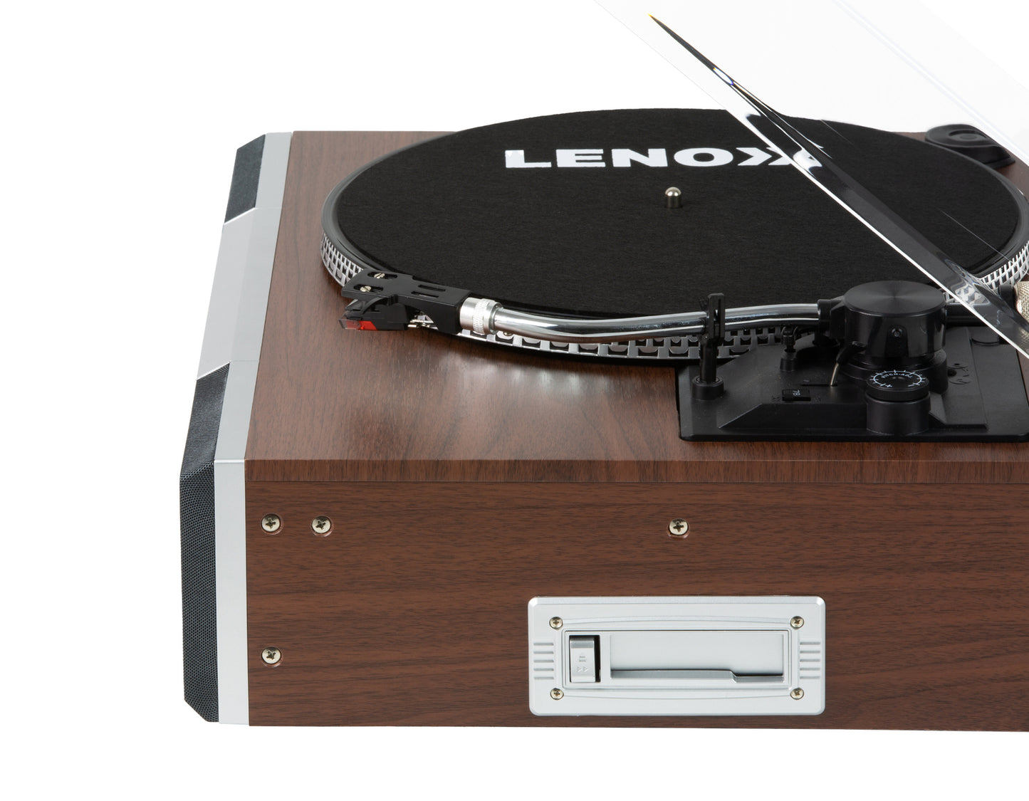 Vinyl Turntable Speaker with Bluetooth: Radio, CDs, Records, AUX & More