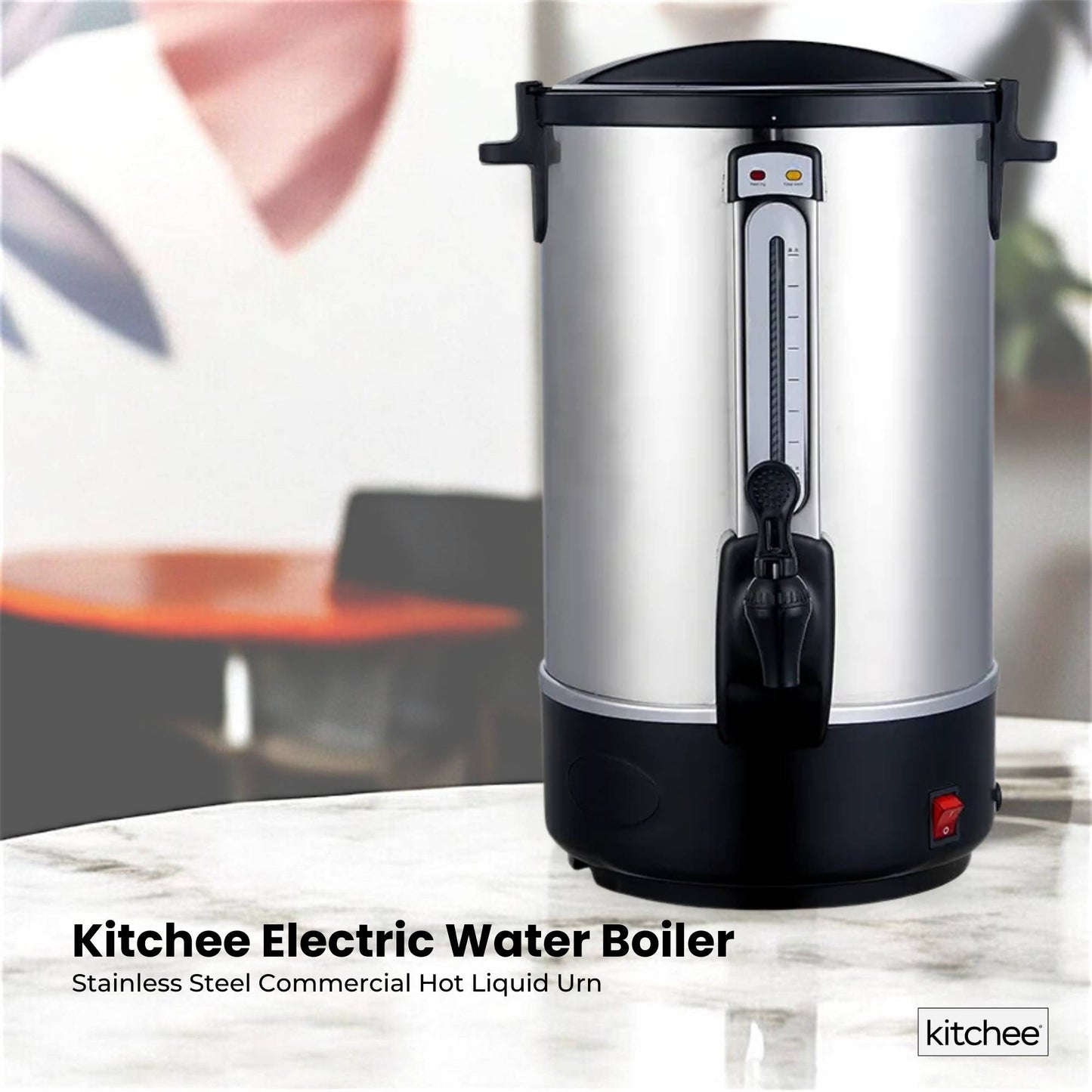 Kitchee 20L Electric Water Boiler - Stainless Steel Commercial Hot Liquid Urn