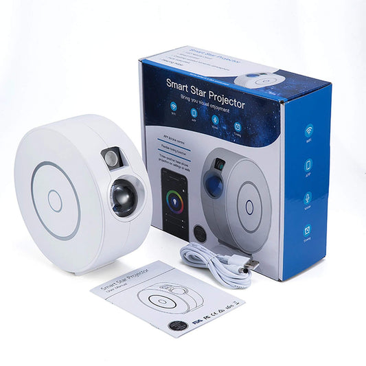 Social Hike Smart Galaxy Star Projector – WiFi LED Light App Voice Control White