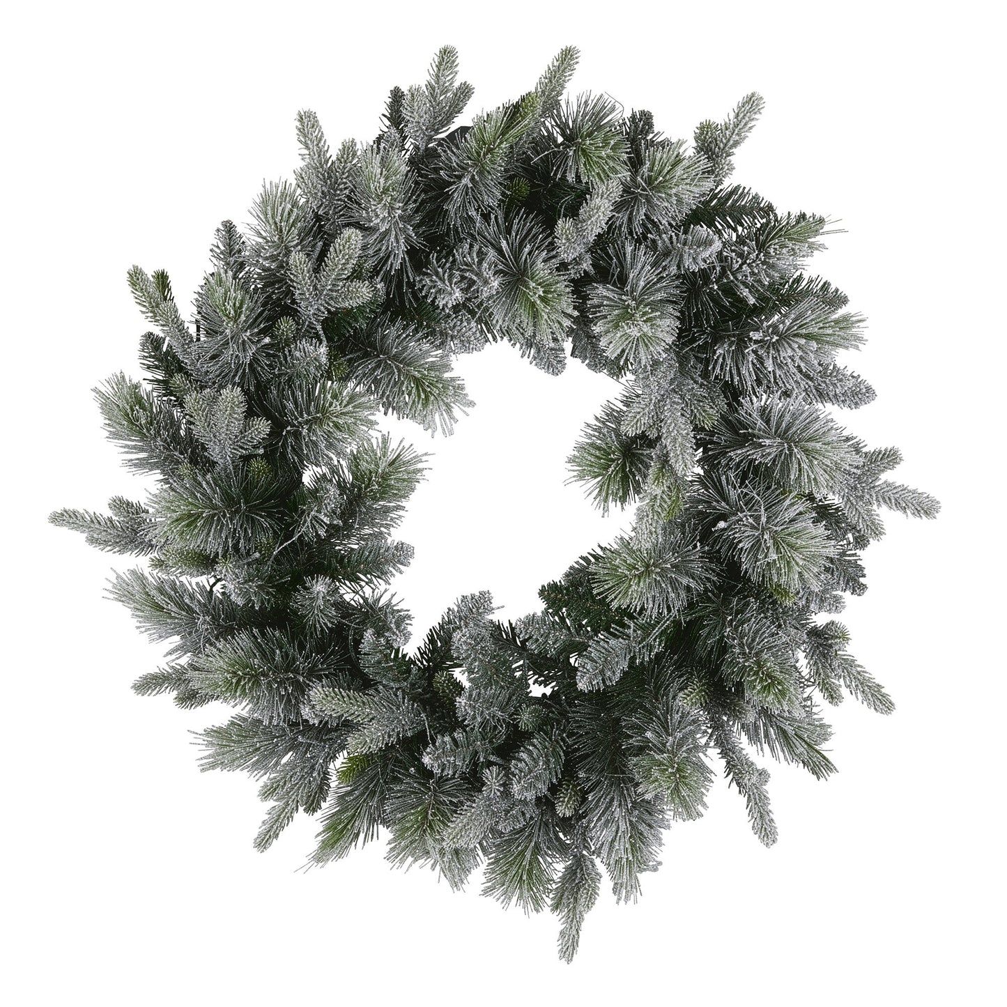 National Tree Company 76cm Pre Lit Snowy Stamford Spruce Battery Operated Christmas Wreath w/LED Lights & Timer