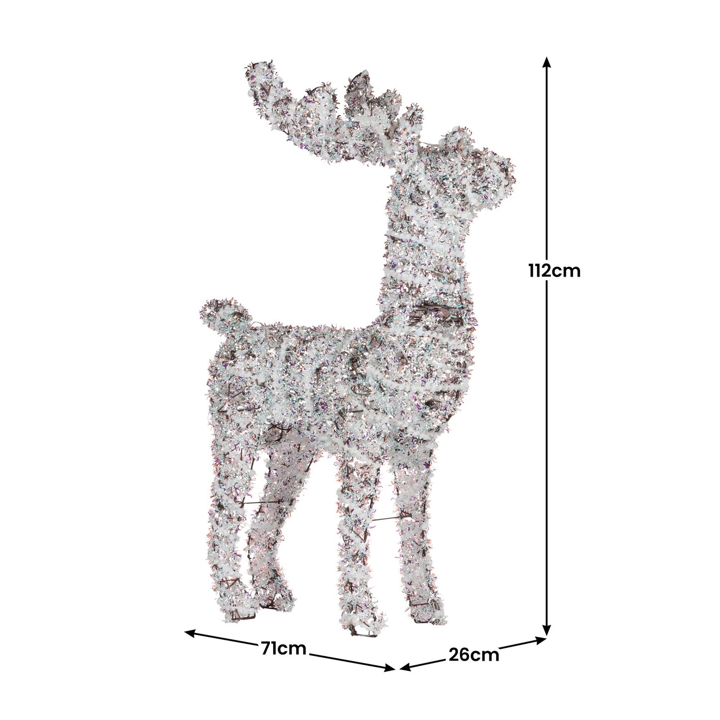 Christabelle 112cm Animated Reindeer Christmas Led Lights Tinsel Xmas Decor