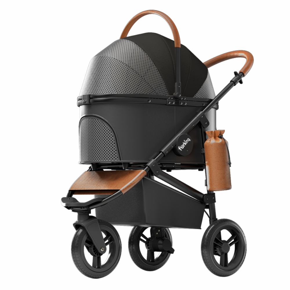 Fur King Jogger Pet Pram / Stroller - Black