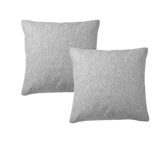 Bianca Pair of Pesaro Grey European Pillowcases 65 x 65cm