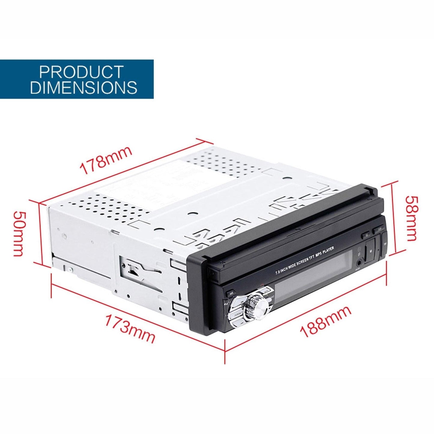 7 Inch Car Mp5 Player - Bluetooth Hands-Free Reverse