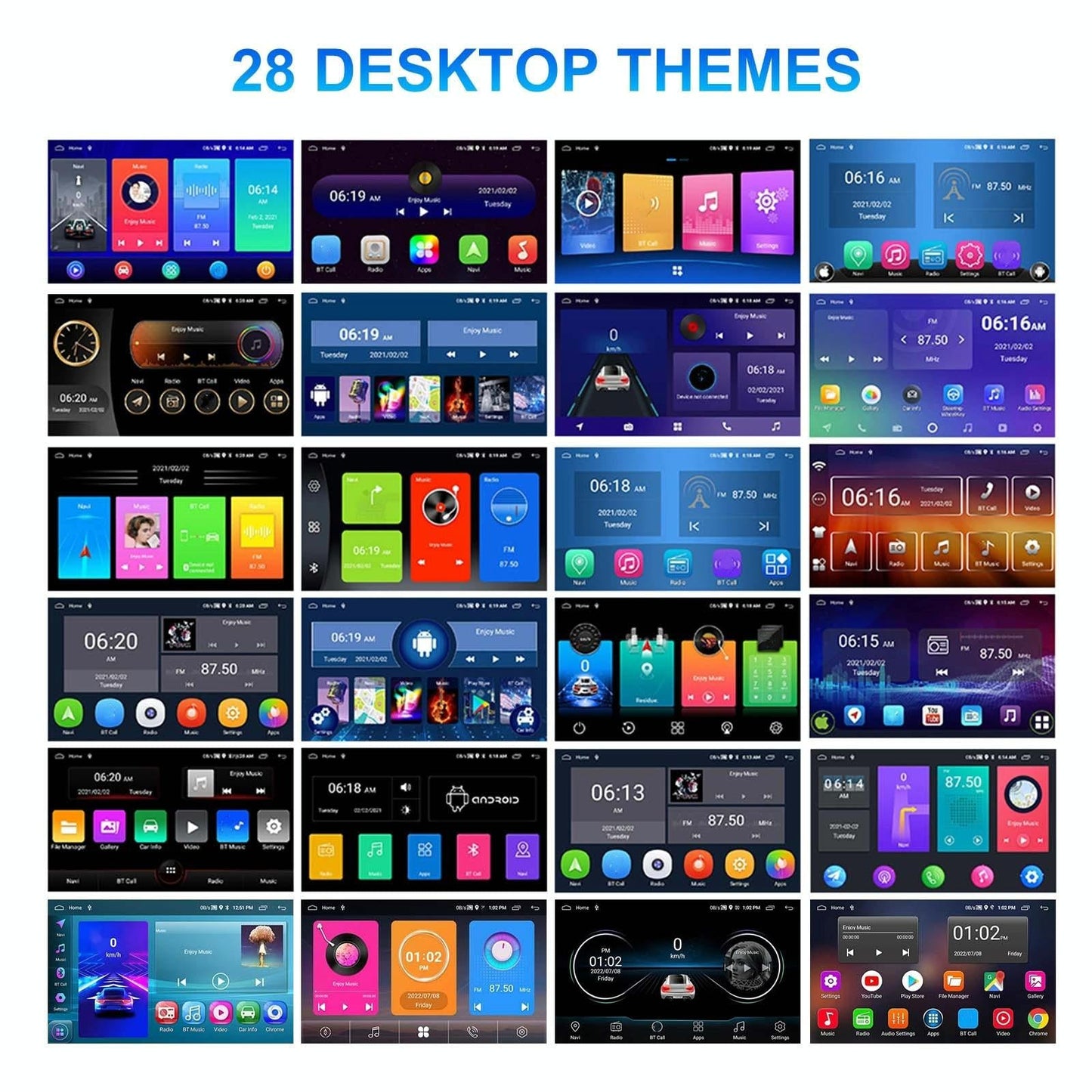 9 Inch Car Android Navigation Screen With Carplay - 2 + 64G