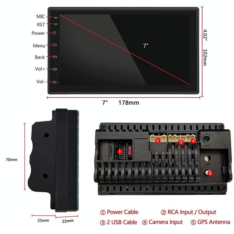 7 Inch Android Navigation Wifi 1 + 32G Gps Bluetooth Car Mp5 Player