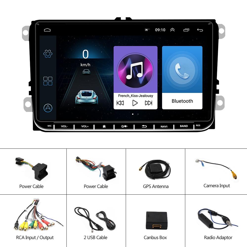 9 Inch Carplay Android10.0 Navigator For Volkswagen - 1 + 16G Central Control Screen