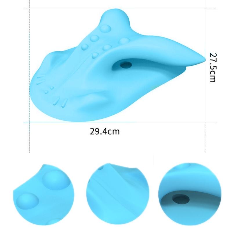 Cervical Spondylosis Correction Pillow Blue Cow Horns - 877 Cow Horns Blue