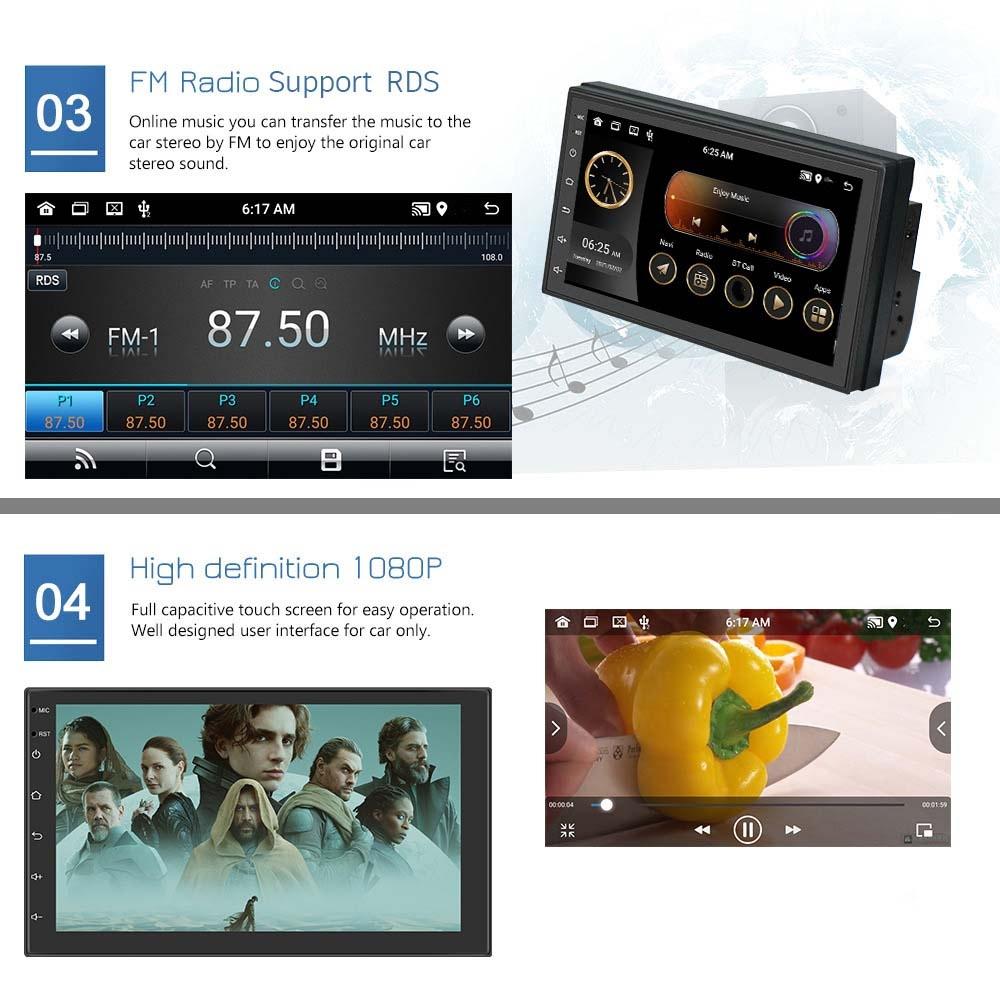 7 Inch Android Wifi Car Navigation Reversing Video Player - 2 + 32G