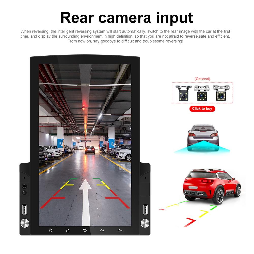 9.7 Inch Vertical Screen Android Car Mp5 Player With Hd 2.5D Glass - Navigation All-In-One