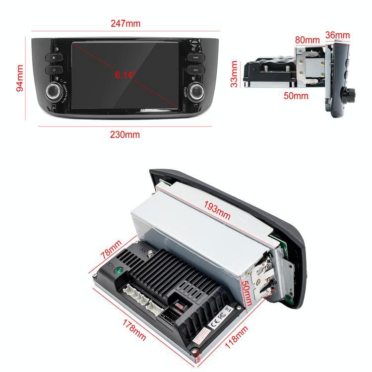 Android Navigation Bluetooth Fm Radio For Fiat Linea Punto Evo 2012-2015 1 + 32G Memory - 1 + 32G