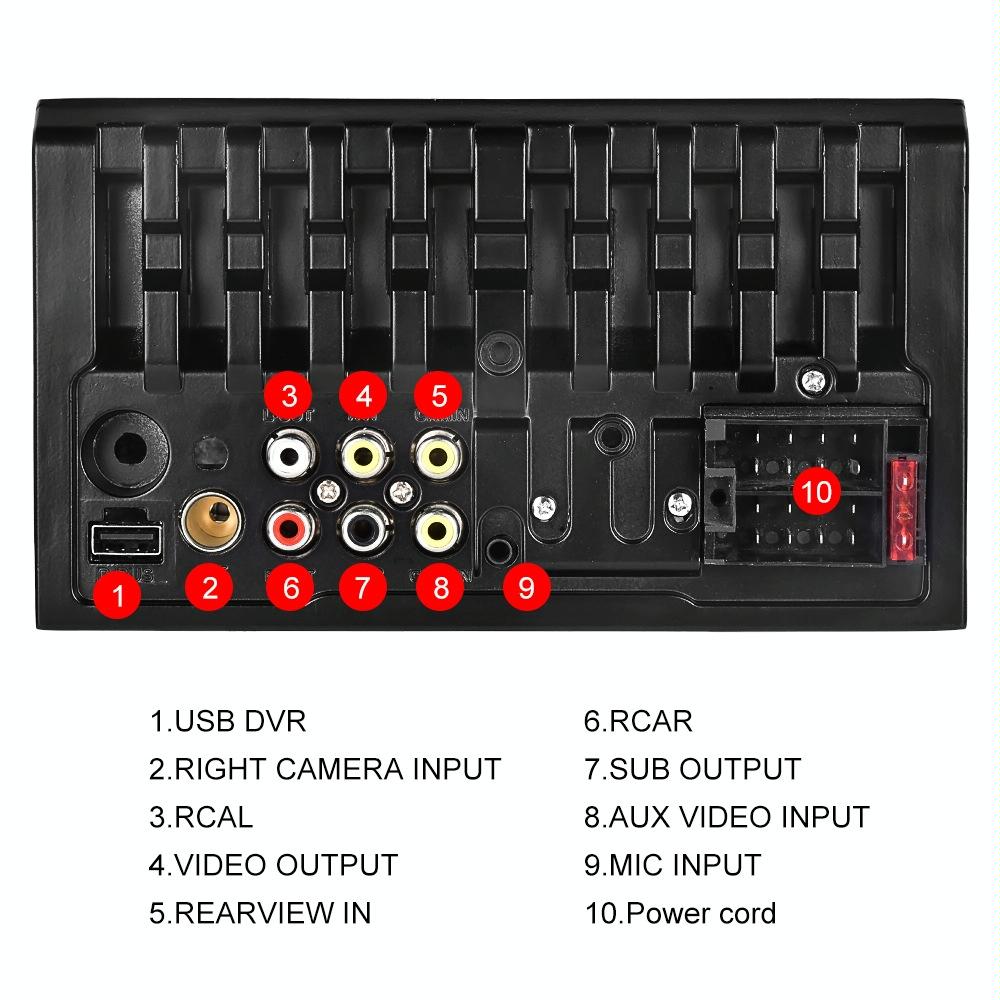 6.2 Inch Dual Spindle Hd Car Mp5 Player With Carplay - Universal Fit