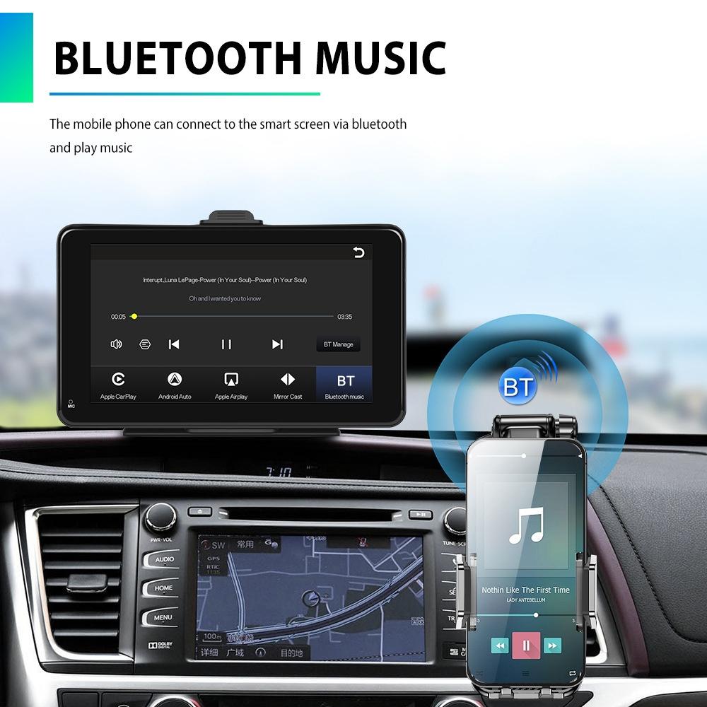 7 Inch Hd Smart Screen Carplay Android Auto 16G Memory Card