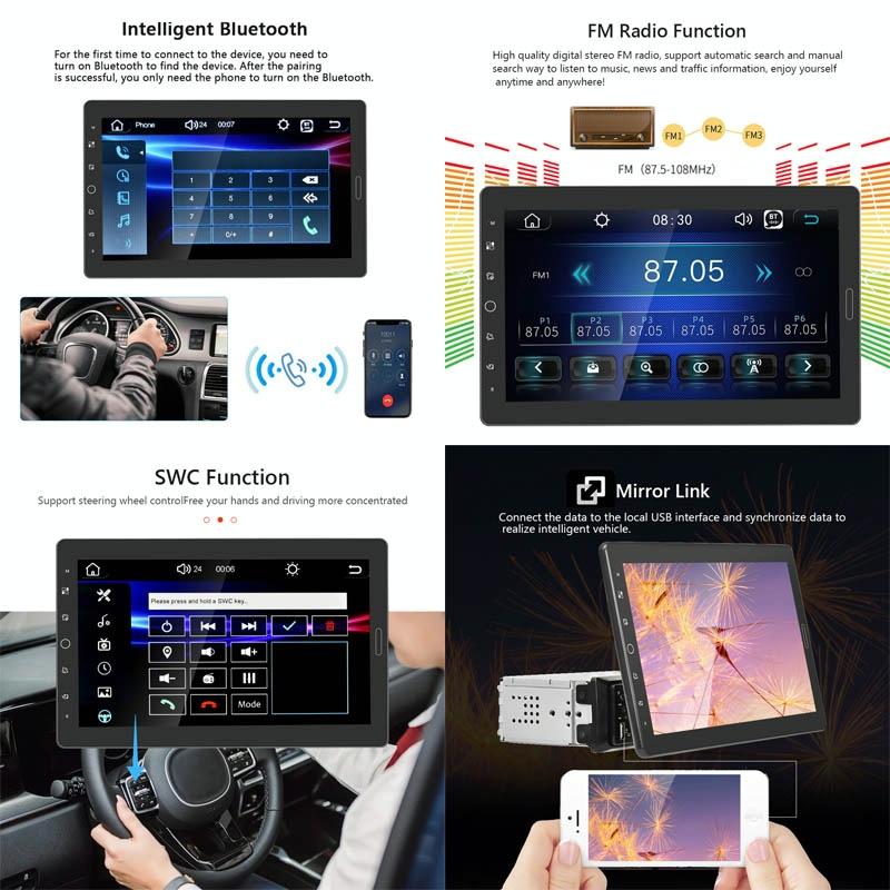 10.1 Inch Full Screen Touch Hd Mp5 Carplay Player - Wired