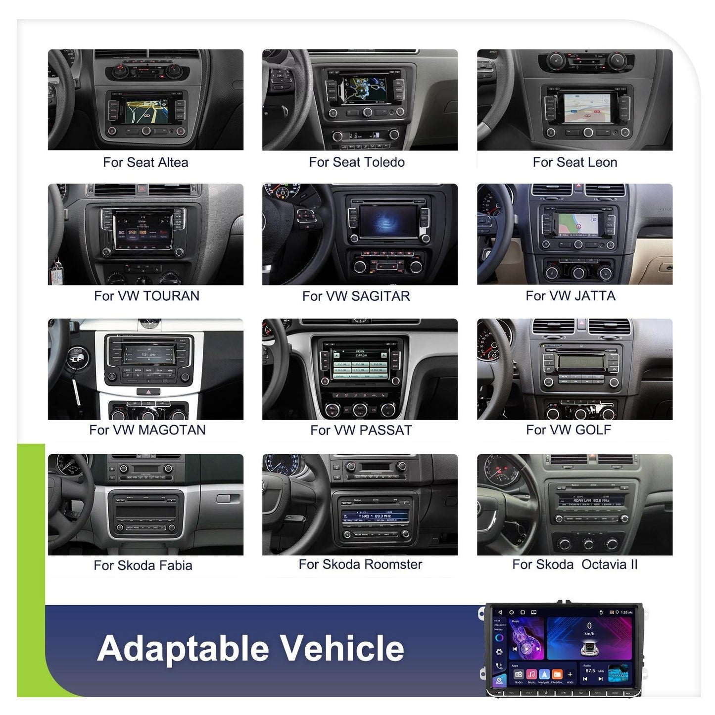 Android 13 Multimedia Player For Vw - 4 + 64G - 9-Inch
