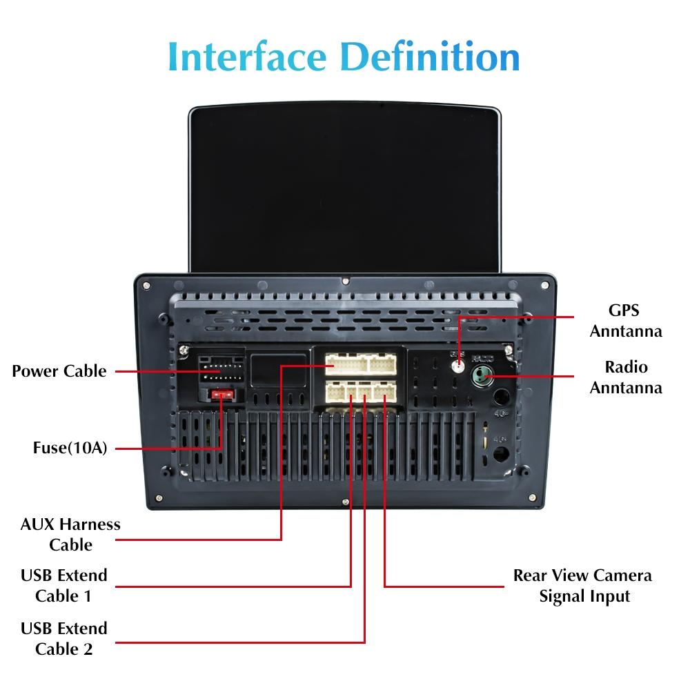 9.7 Inch Vertical Screen Car Android Mp5 Player - Phone Link Gps Fm Steering Wheel Control