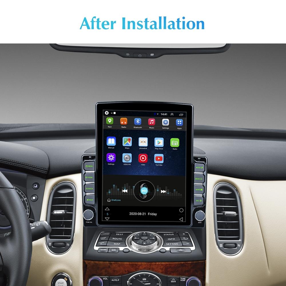 9.7 Inch Vertical Screen Car Android Mp5 Player - Phone Link Gps Fm Steering Wheel Control