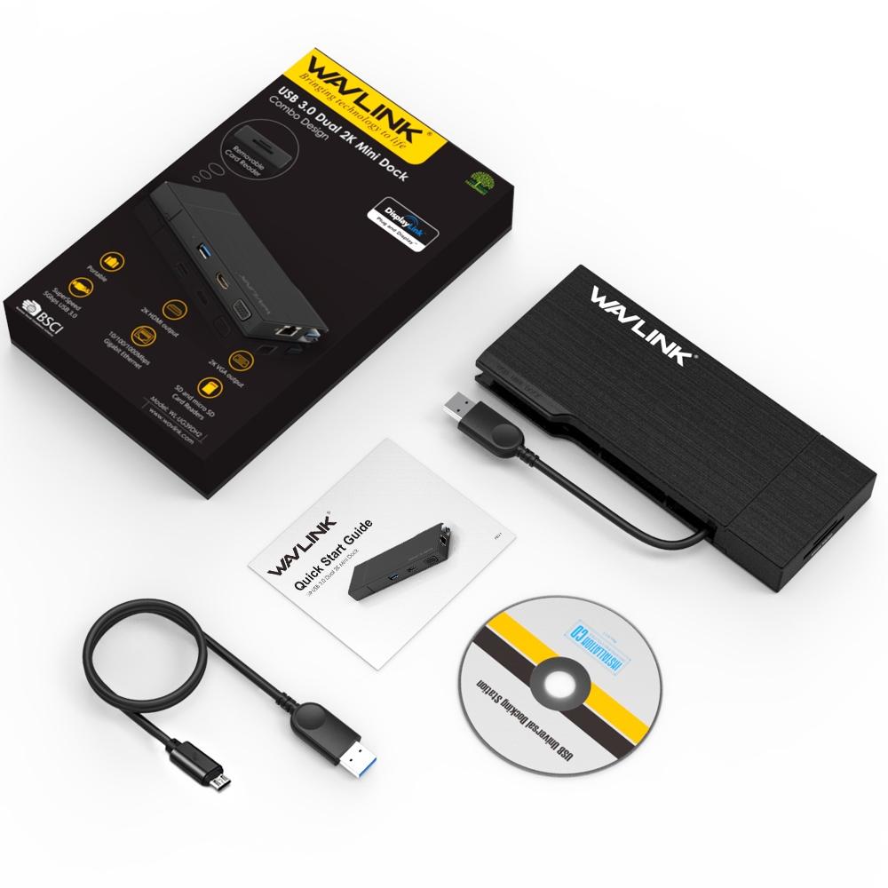 Usb3.0 Hd / Vga / Gigabit Ethernet Splitter Adapter