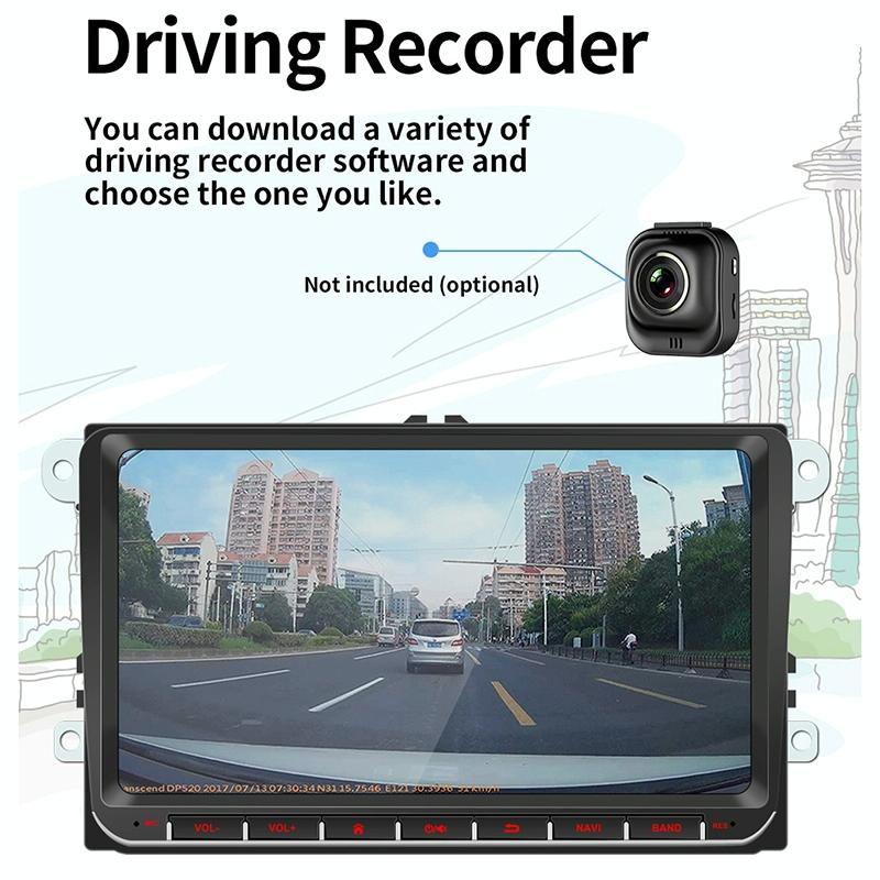 9 Inch Car Hd Radio Receiver Mp5 Player For Volkswagen - Fm Bluetooth Tf Card Gps Wifi - 1Gb + 16Gb