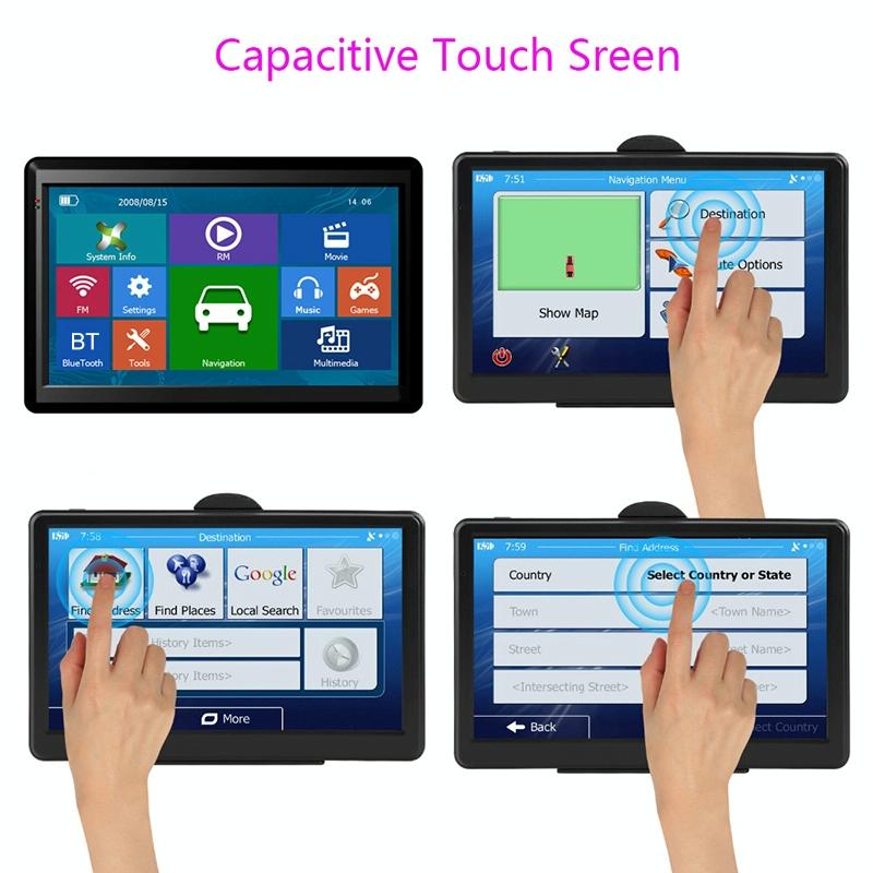 7 Inch Car Gps Navigator 8G + 256M Capacitive Screen Bluetooth Reverse Image - Australia Map
