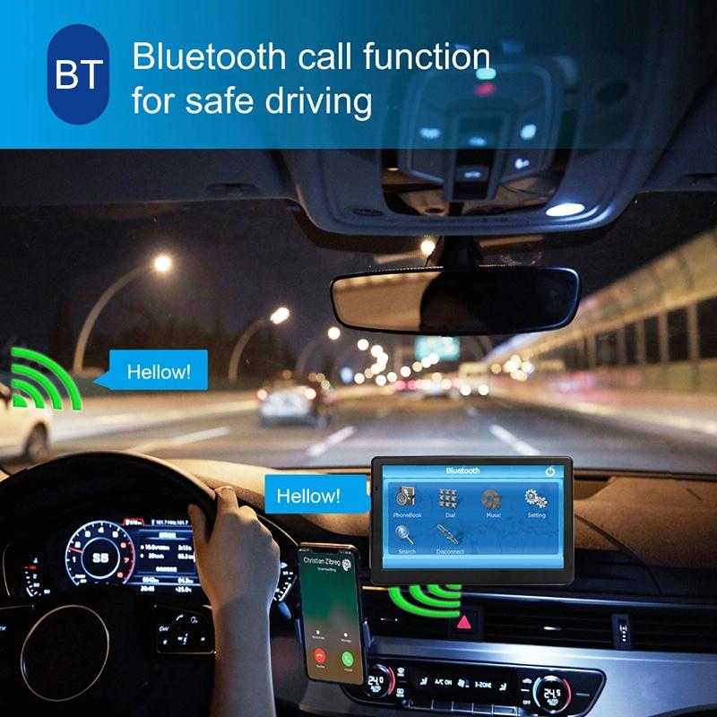 7 Inch Car Gps Navigator 8G + 256M Capacitive Screen Bluetooth Reverse Image - Australia Map