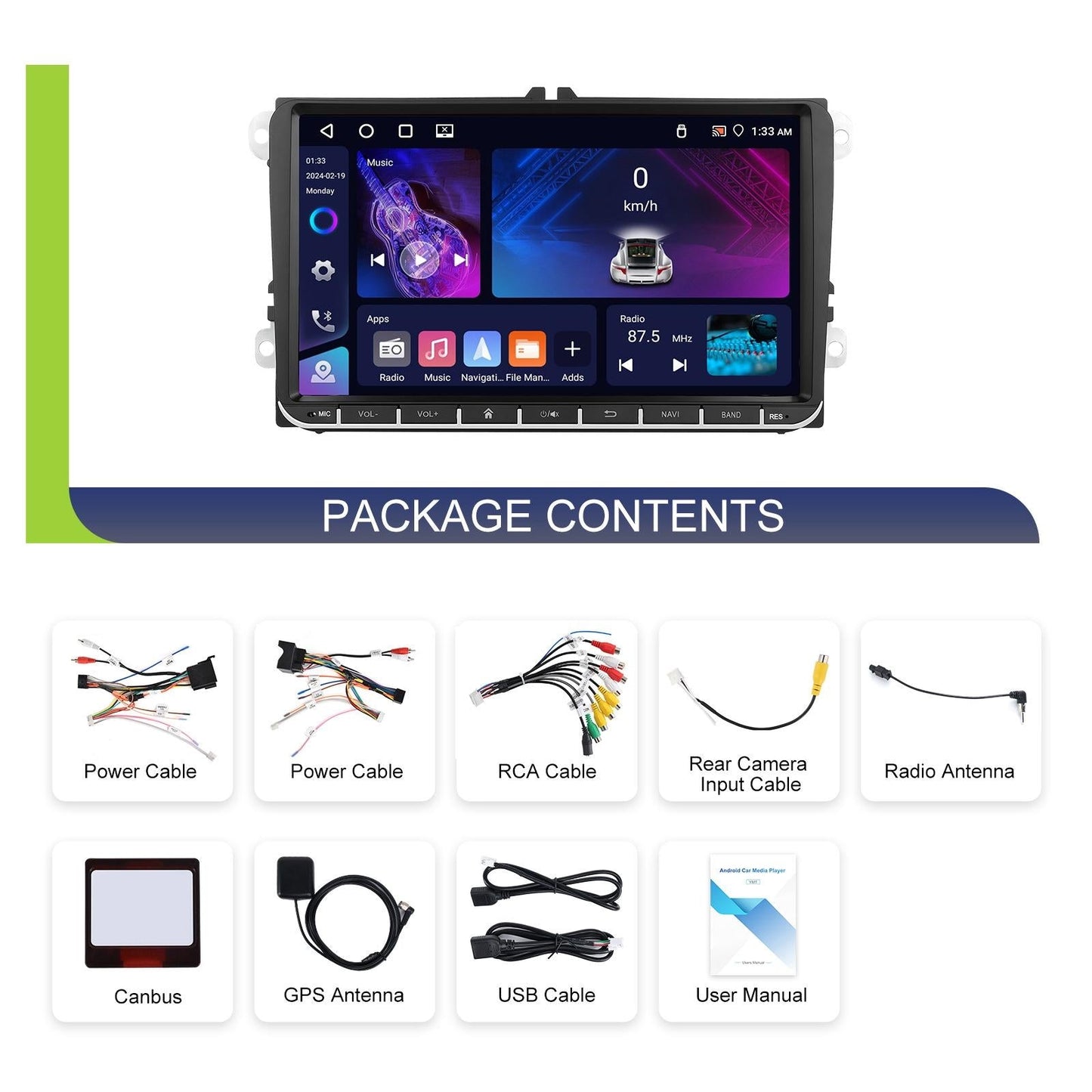 Android 13 Multimedia Player For Vw - 4 + 64G - 7-Inch