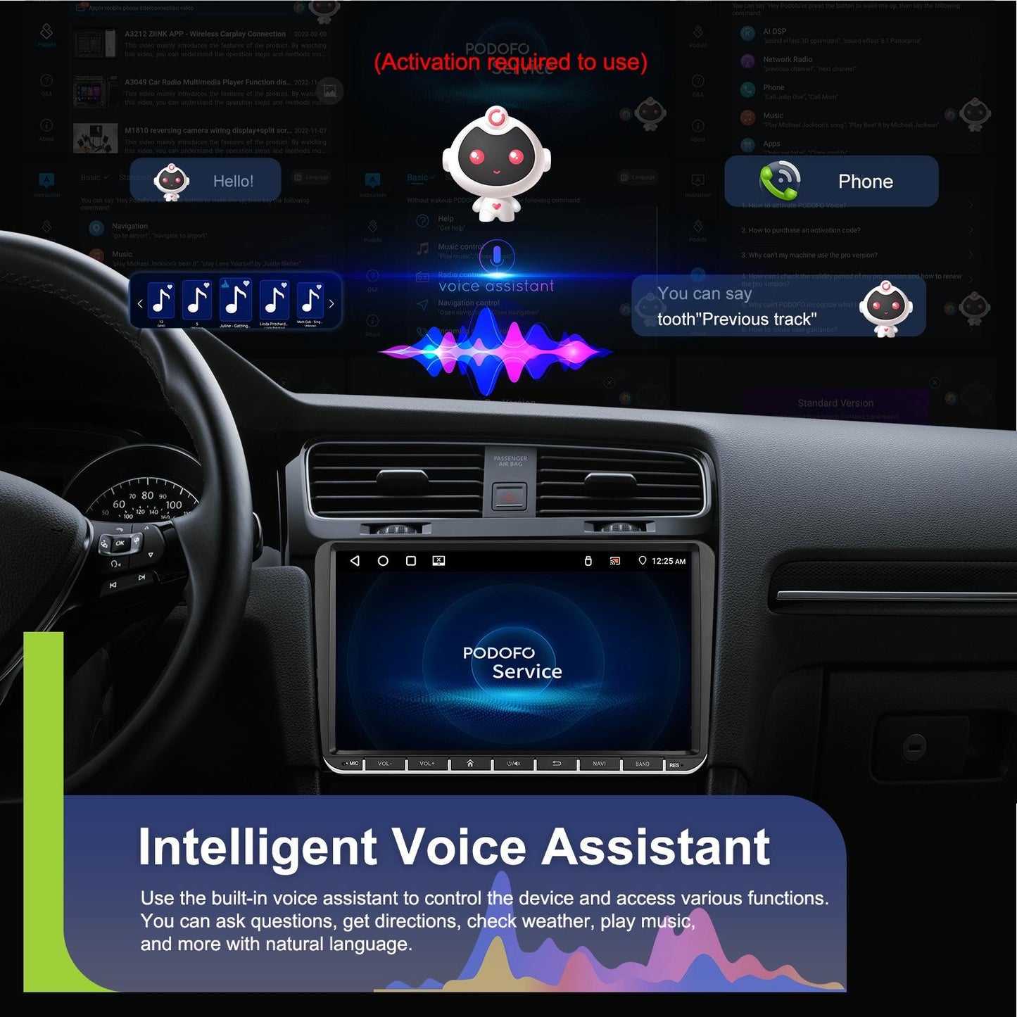 Android 13 Multimedia Player For Vw - 4 + 64G - 7-Inch