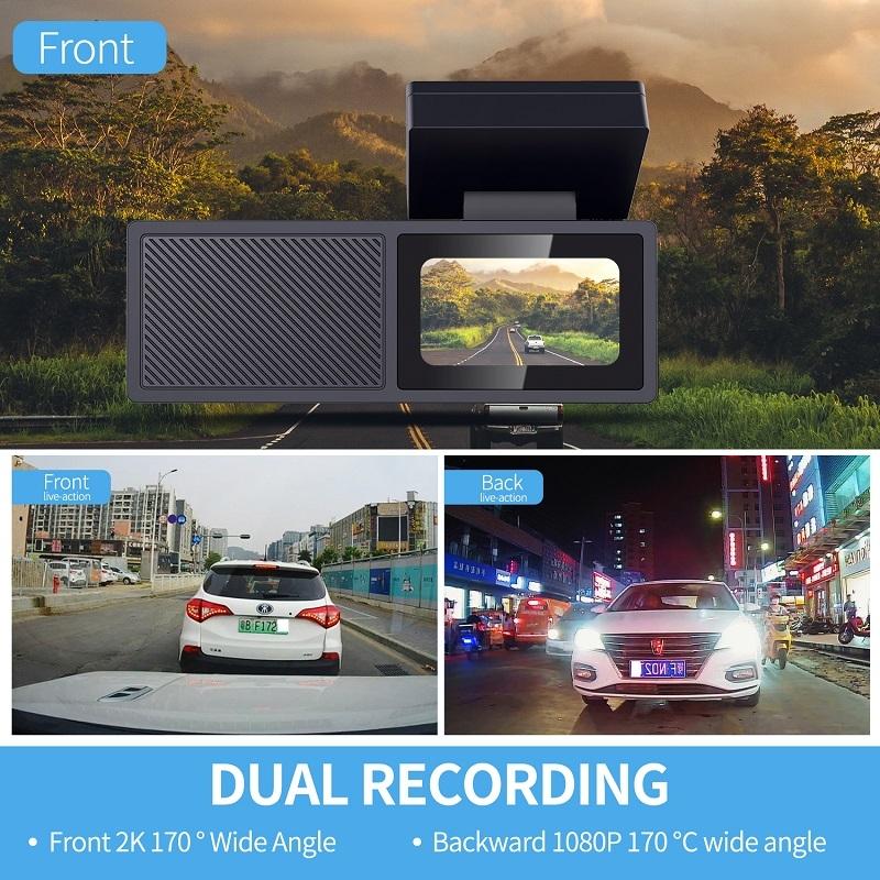 High Definition Car Wifi Dash Cam with Night Vision - 2k - Single Recording 2K