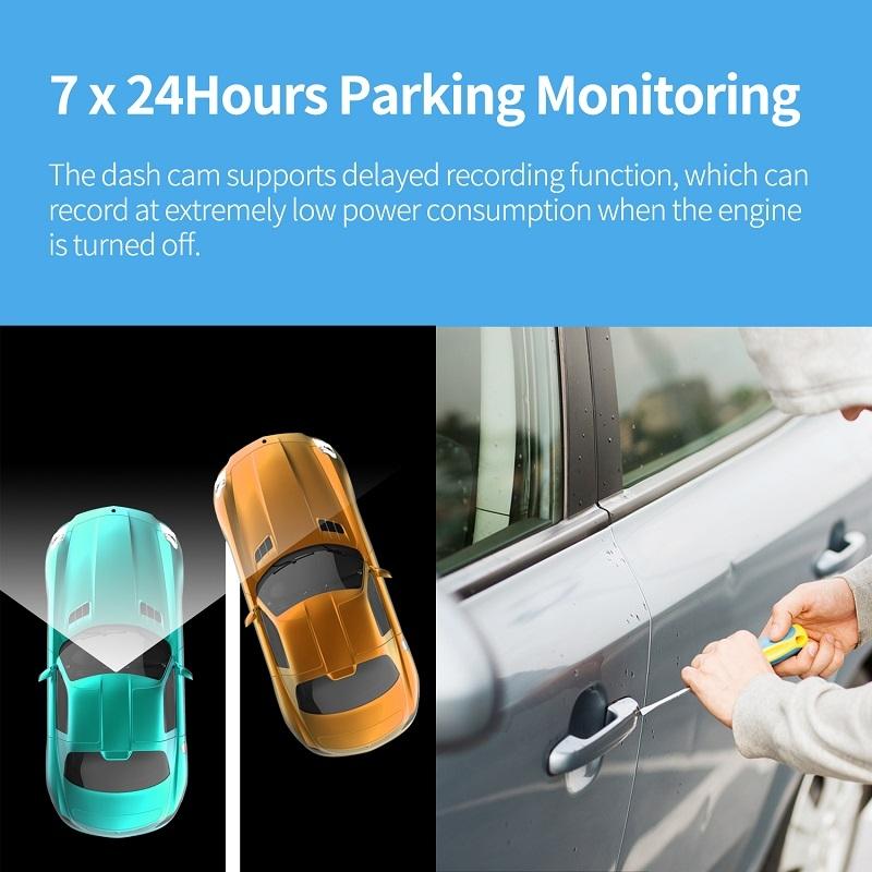 High Definition Car Wifi Dash Cam with Night Vision - 2k - Single Recording 2K
