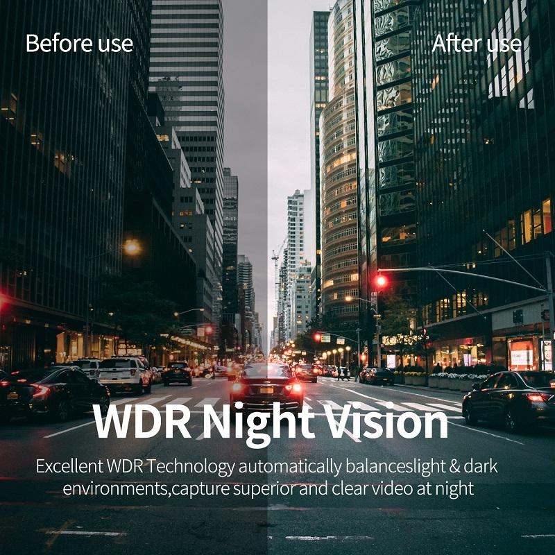 High Definition Car Wifi Dash Cam with Night Vision - 2k - Single Recording 2K