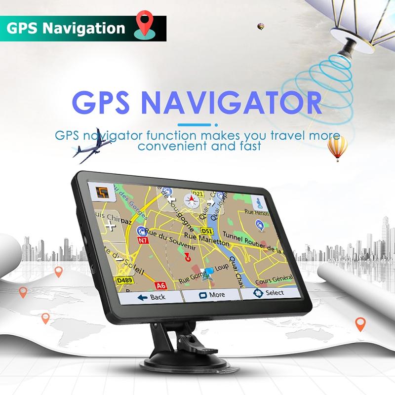 7 Inch Car Gps Navigator 8G + 256M Capacitive Screen Bluetooth Reverse Image - North America Map