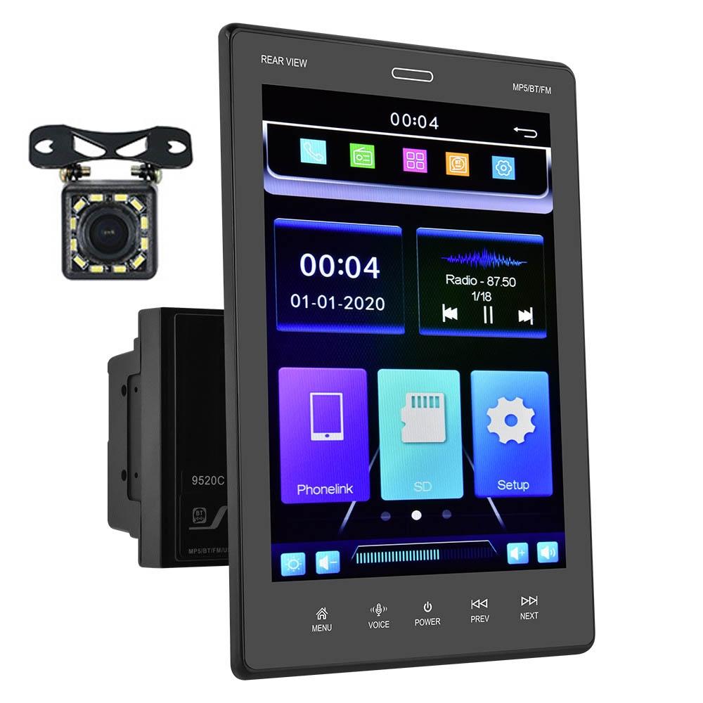 9.5 Inch Vertical Screen Car Mp5 Player - Dual Spindle + 12 Cam