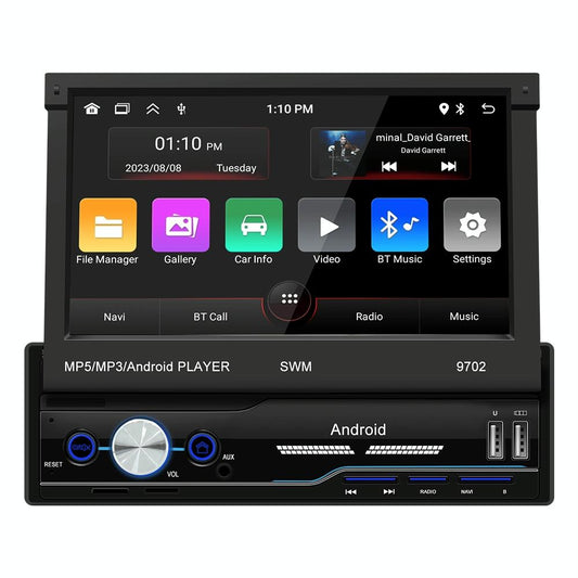 7 Inch Android Car Radio Receiver With Fm Bluetooth Gps Wifi - Swm 9702