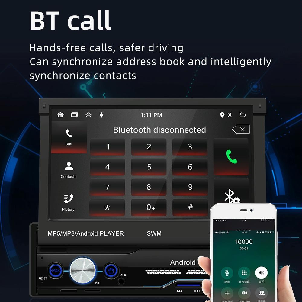 7 Inch Android Car Radio Receiver With Fm Bluetooth Gps Wifi - Swm 9702