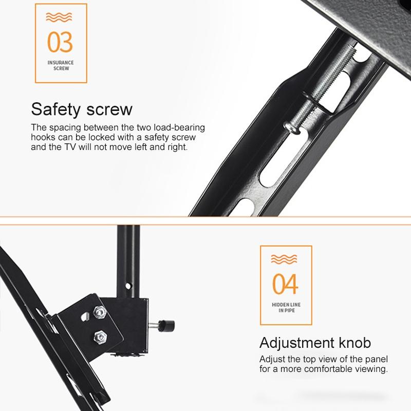 Adjustable Single Screen Tv Wall / Ceiling Mount - 32-70 Inch 0.5-3m Range