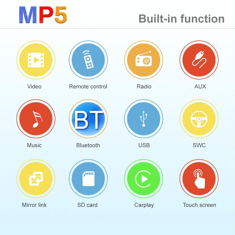 9 Inch Touch Hd Car Mp5 With Carplay / Fm & Remote - Detachable