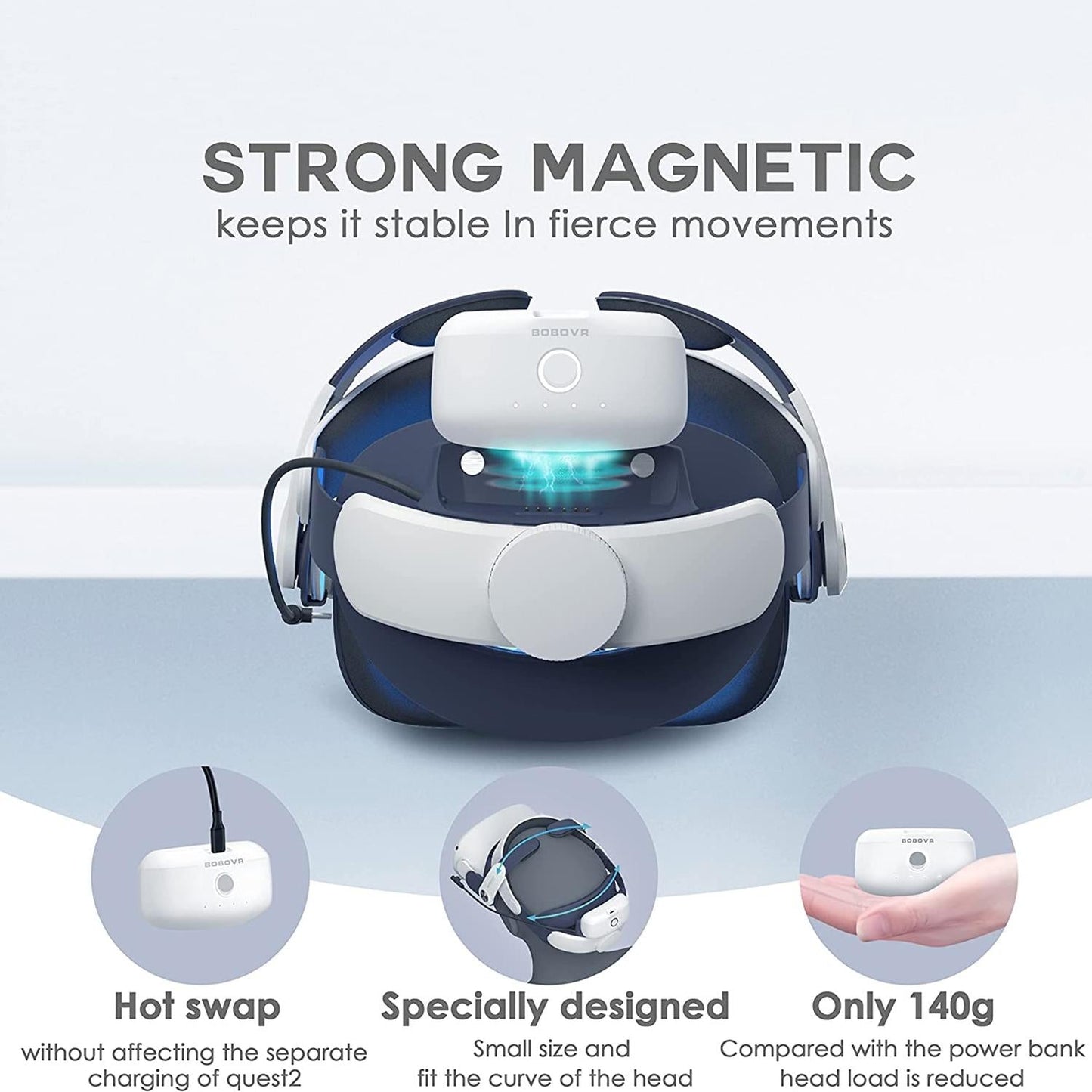 Elite Strap Dual Battery Magnetic Dock for Oculus Quest 2 Charging