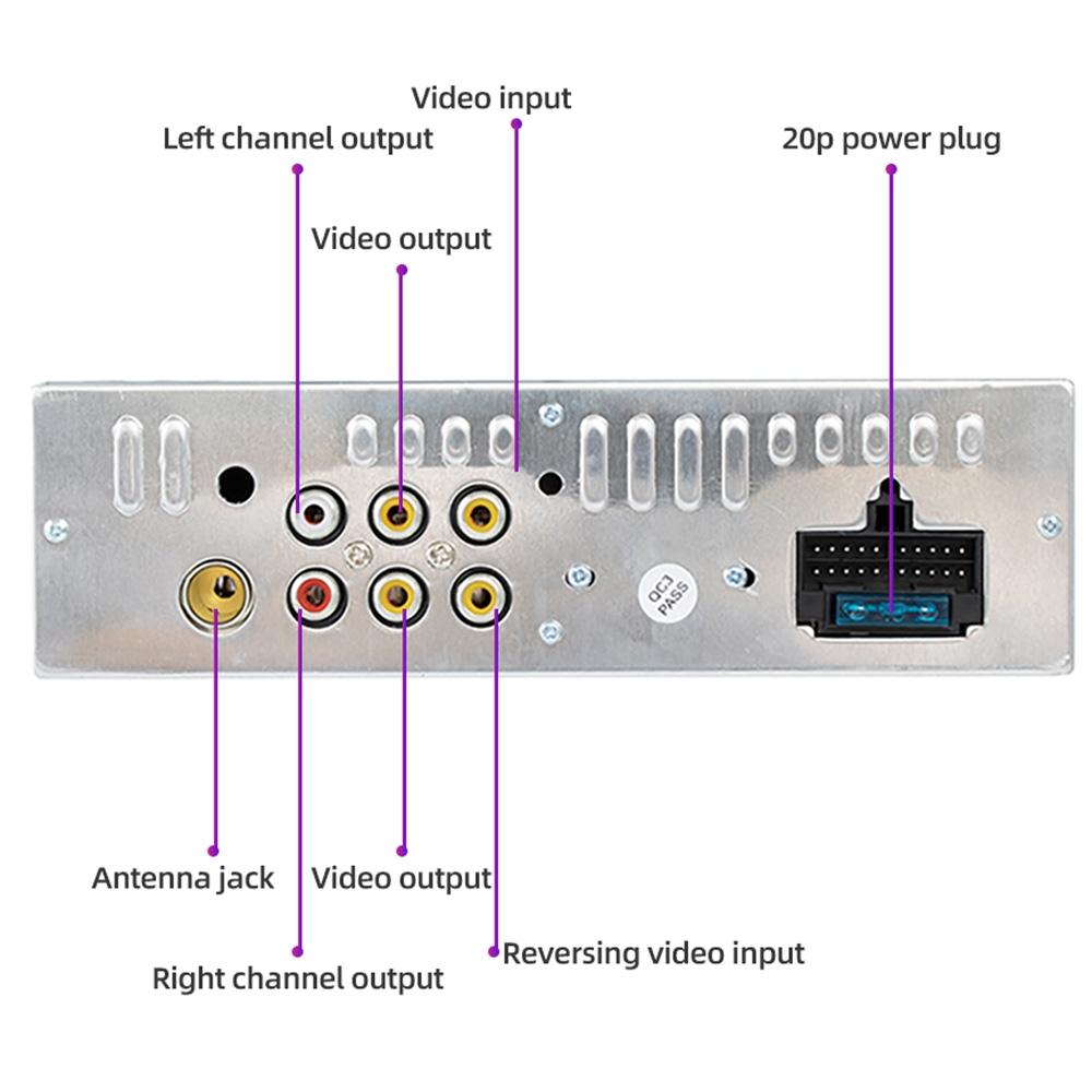 7 Inch Carplay Mp5 Player W / Retractable Screen Fm Bluetooth Tf Card - 9601C