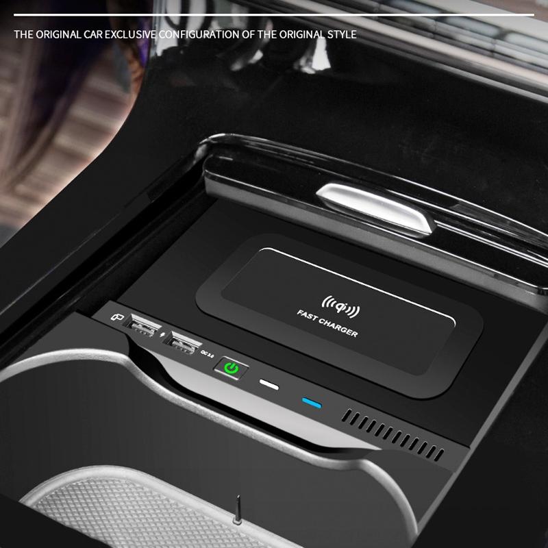 10w Wireless Charger for Mercedes-benz a Class 2019-2022 - Qi Standard Quick Charging