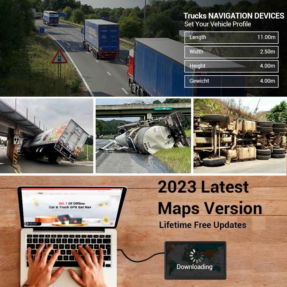 8 Inch Car Gps Navigator - 9 Screen Bluetooth Africa Map - Southeast Asia Map