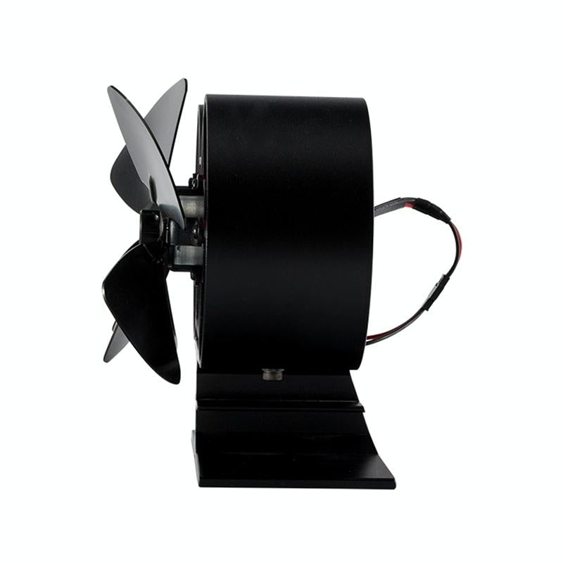 8-blade Double Head Heat Powered Stove Fan - Aluminum