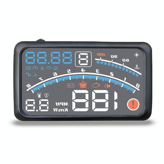 5.5 Inch Obd Hud Head Up Display Speed Alarm Shift Reminder Time Display