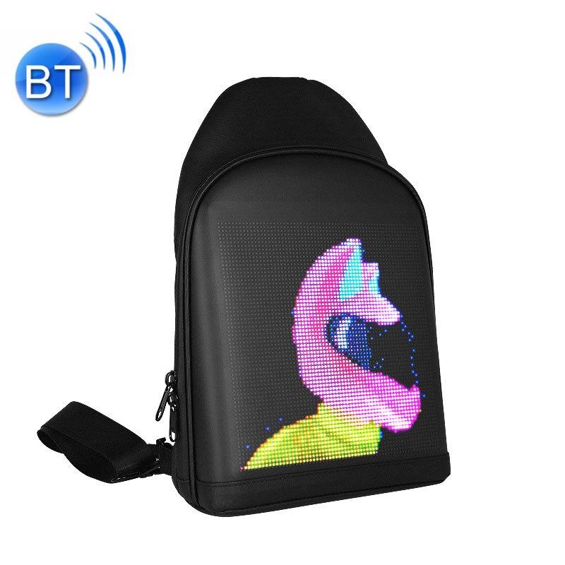 7 Outdoor Led Crossbody Bag With Usb & Bluetooth Black