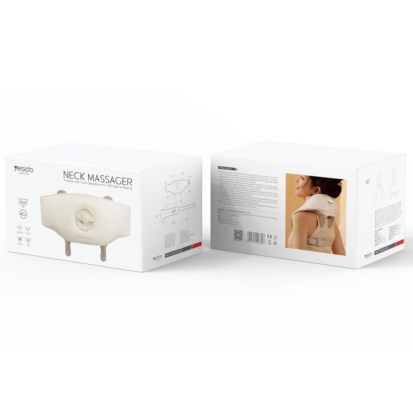 Yesido Mg11 Neck And Shoulder Massager 3 Modes White