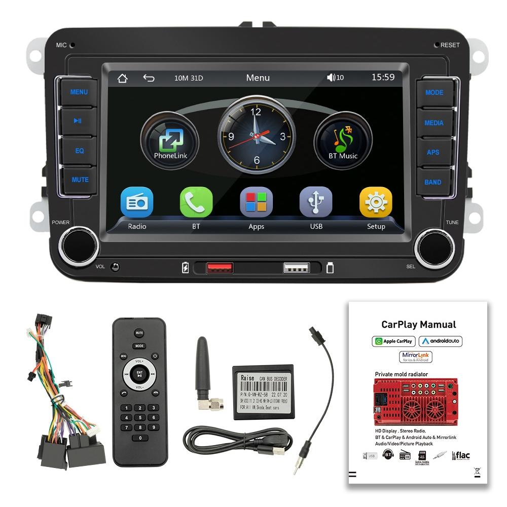 7 Inch Car Mp5 Player With Carplay / Android Auto - F9070 Black