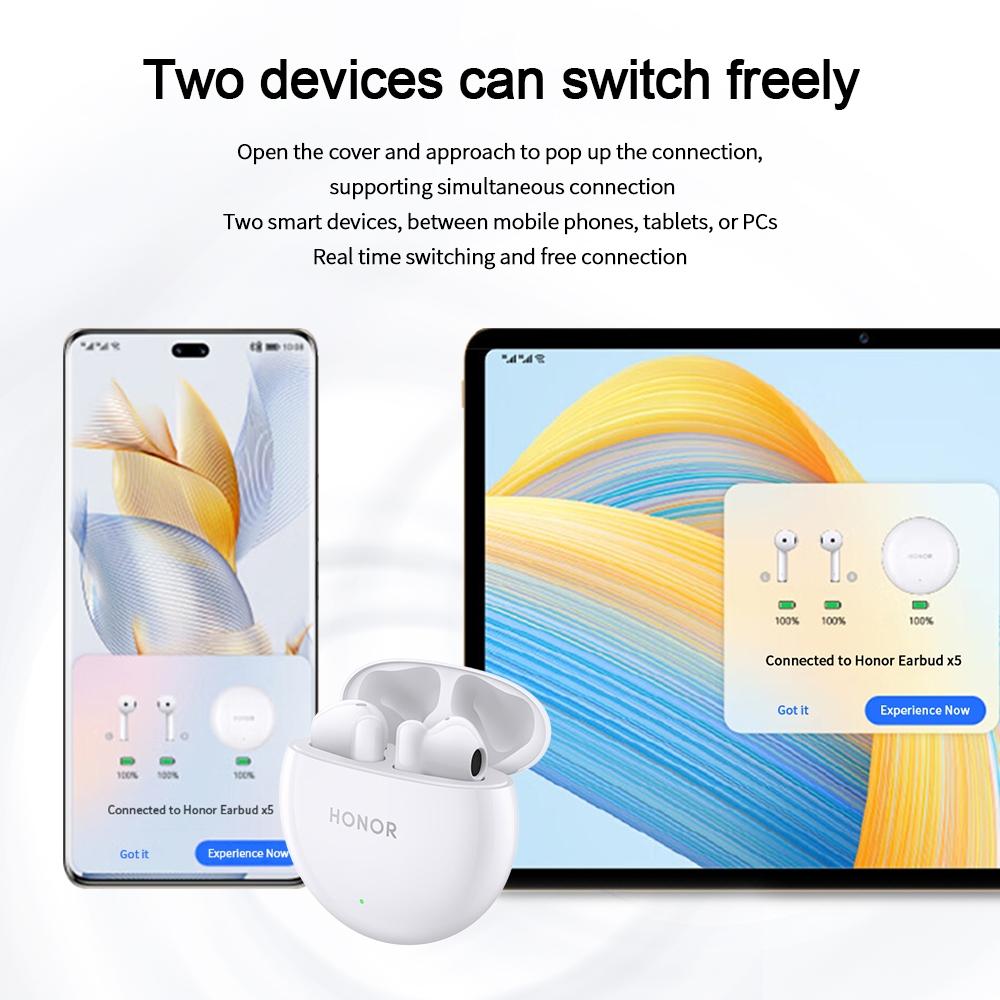 Smart Call Noise Reduction Bluetooth Earbuds - Semi-in-ear - Glaze White