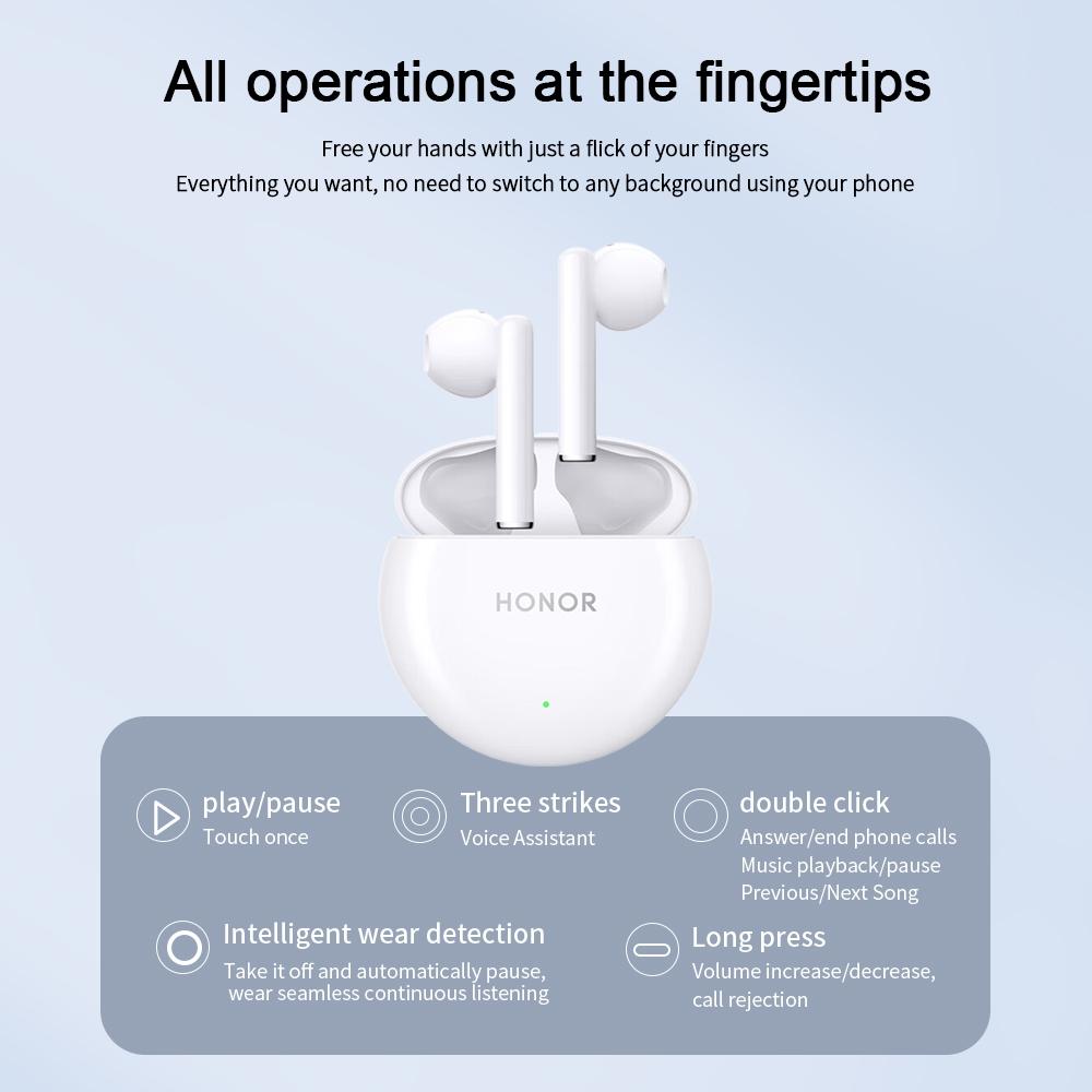 Smart Call Noise Reduction Bluetooth Earbuds - Semi-in-ear - Glaze White