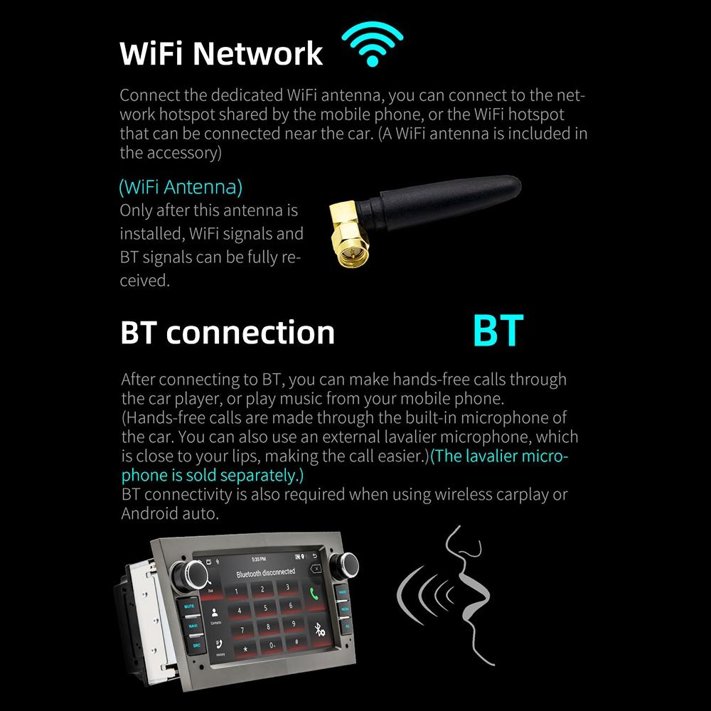 7 Inch Car Mp5 Player With Dab Function & Carplay / Android Auto For Opel - 1Gb + 16Gb - 1Gb + 16Gb Black