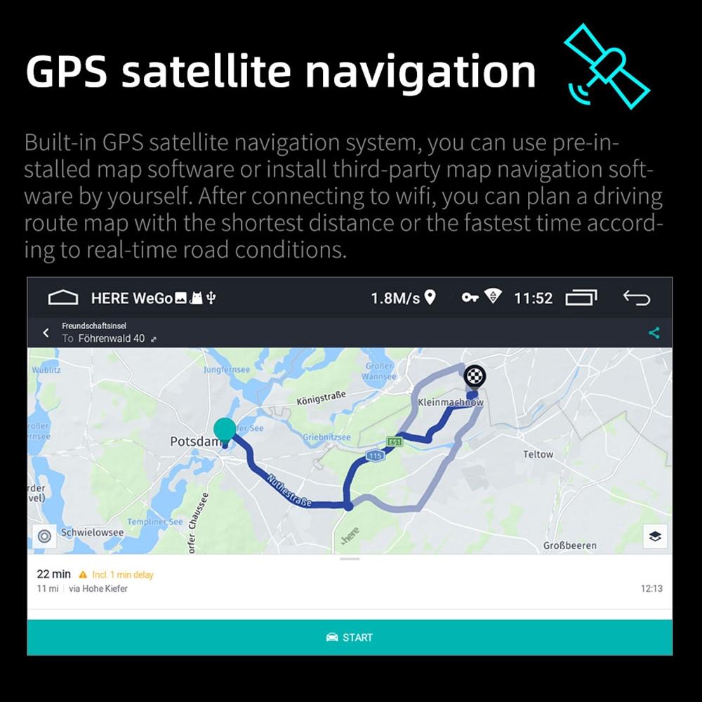 7 Inch Car Mp5 Player With Dab Function & Carplay / Android Auto For Opel - 1Gb + 16Gb - 1Gb + 16Gb Black