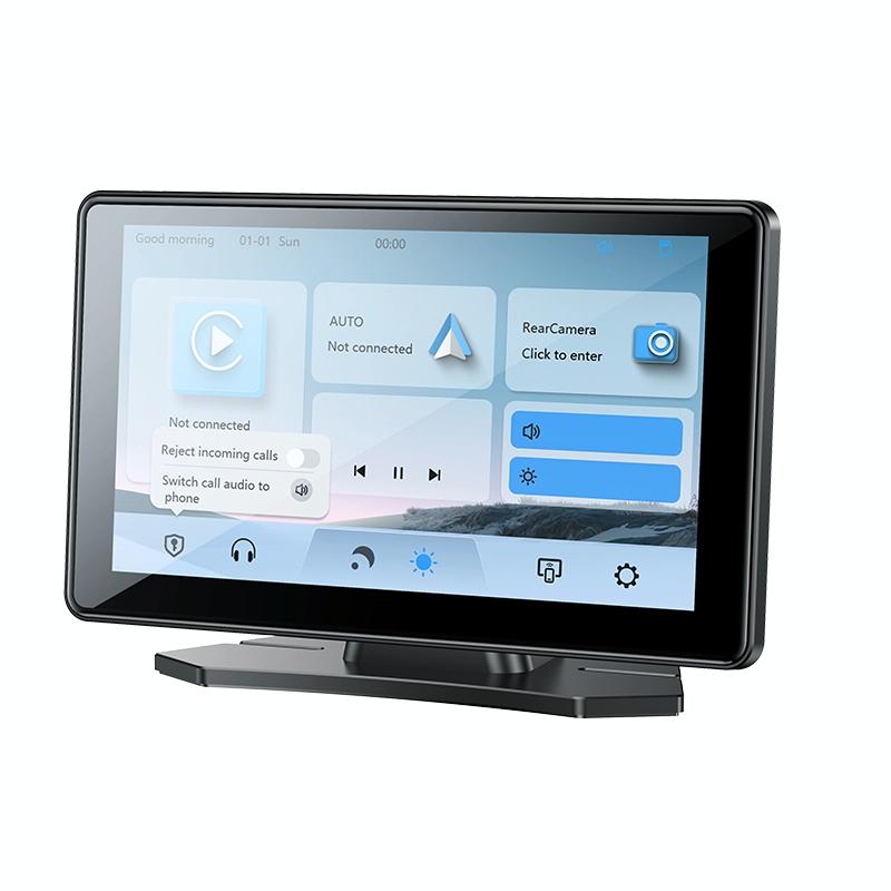 7 Inch Carplay Portable Car Video Navigation - Black
